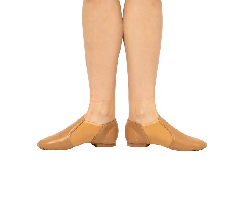 Dancee jazz slip on, women´s jazz shoes - Tan