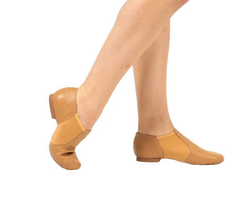 Dancee jazz slip on, women´s jazz shoes - Tan