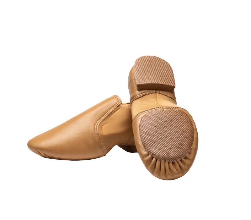 Dancee jazz slip on, men´s jazz shoes - Tan