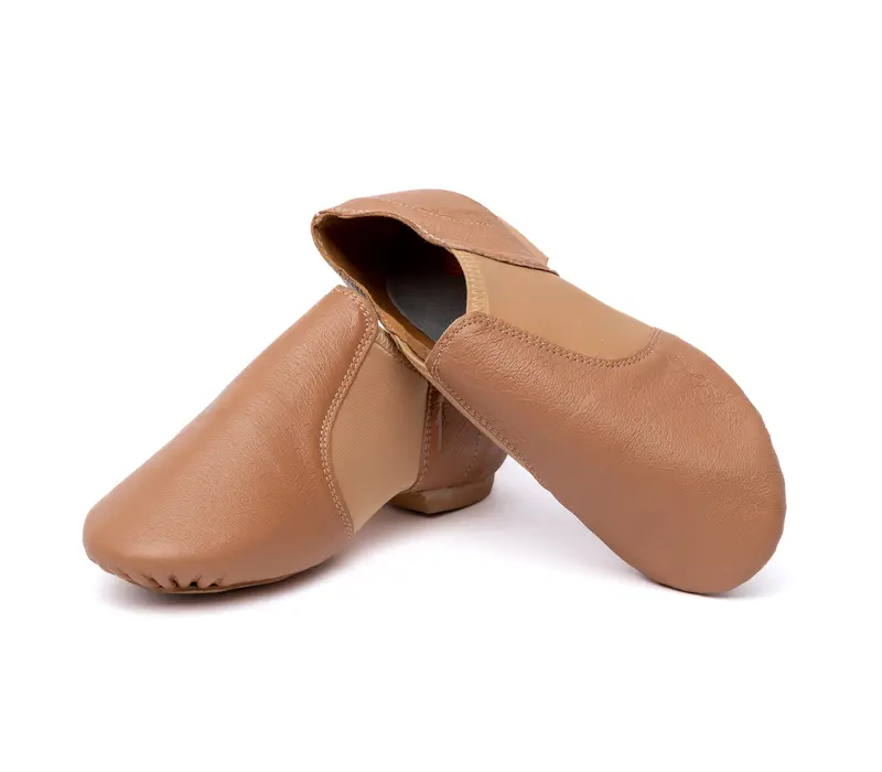 Dancee Economy jazz slip on, jazz shoes for children - Tan