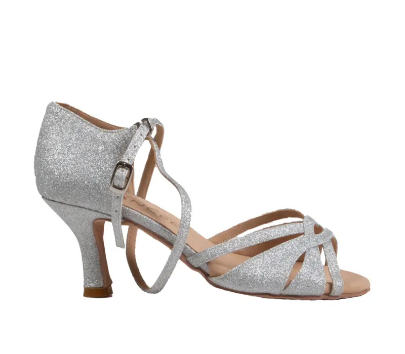 Dancee Kate, Ladies' Latin Dance Shoes - Silver glitter