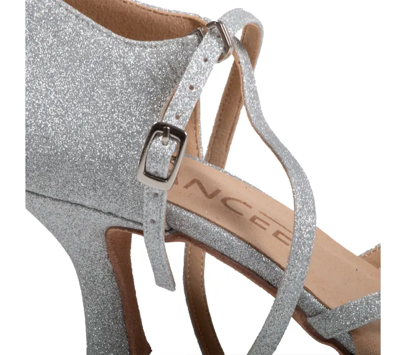 Dancee Kate, Ladies' Latin Dance Shoes - Silver glitter