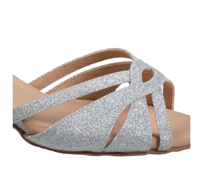 Dancee Kate, Ladies' Latin Dance Shoes - Silver glitter