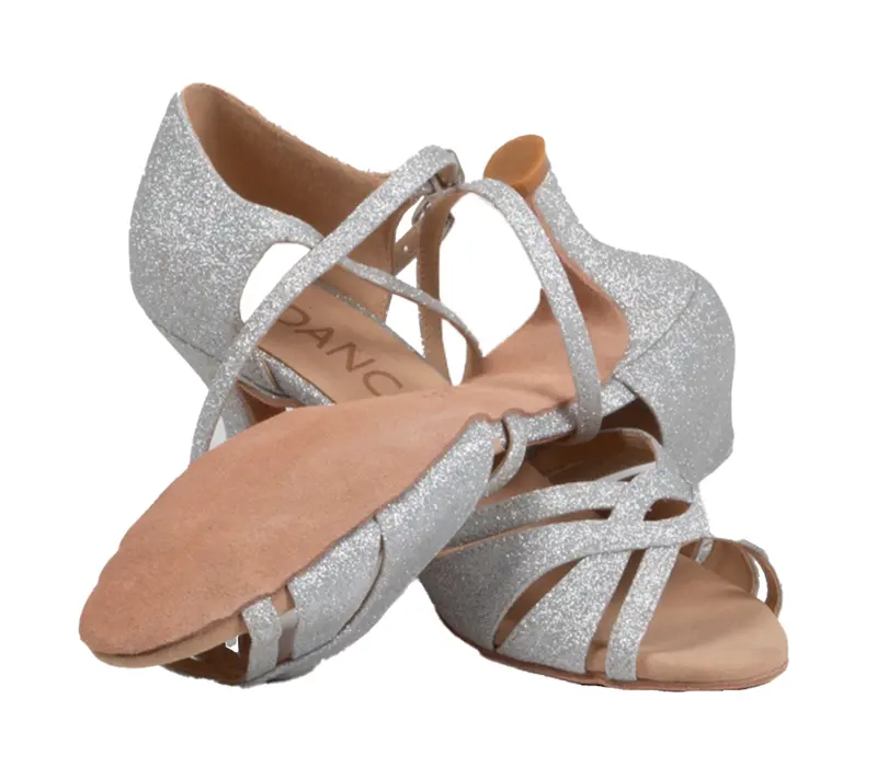 Dancee Kate, Ladies' Latin Dance Shoes - Silver glitter