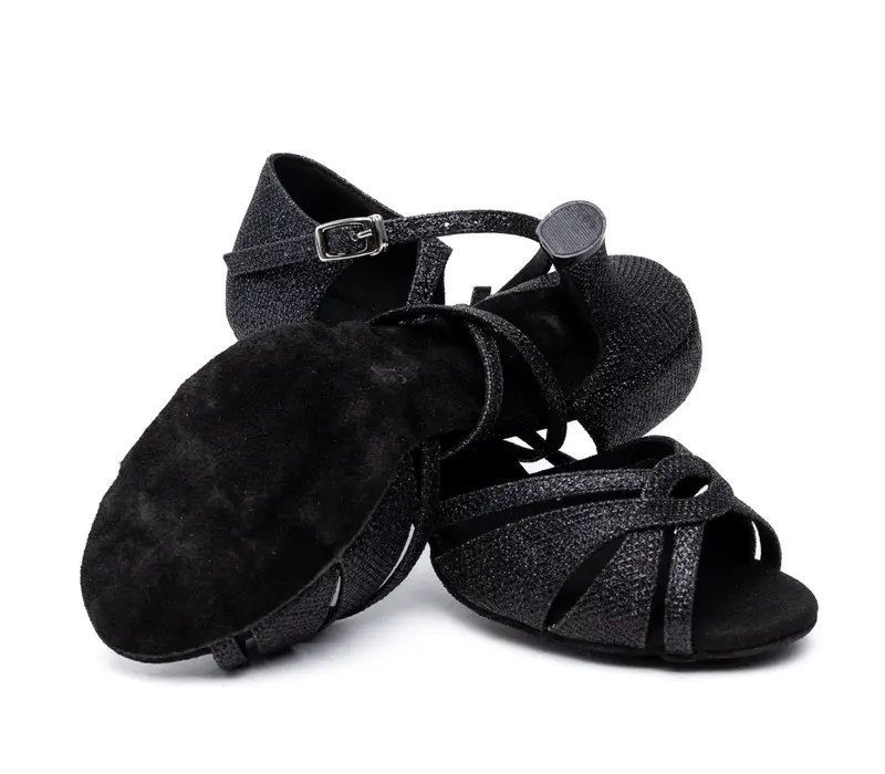 Dancee Kate, Ladies' Latin Dance Shoes - Black gliter