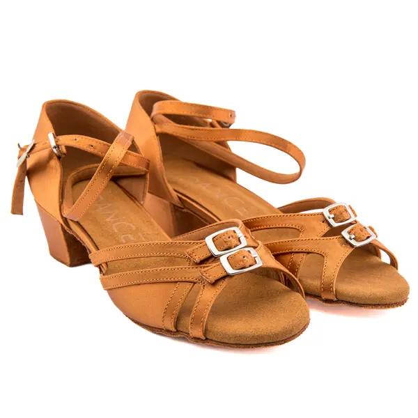 Dancee, women's Latin shoes with buckle and Cuban heel