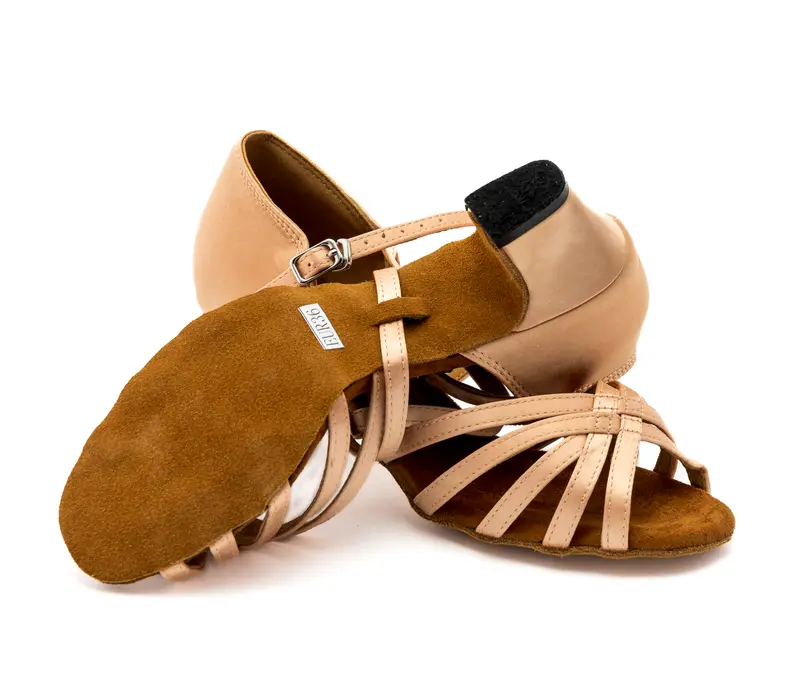 DanceeLily, Latin shoes for ladies - Flesh satin WJ
