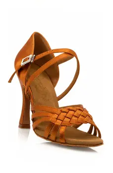 Pointe Shoes Black Flower Satin Latin Dance Shoes Dance Boots Fashion Womens Shoes Dance Shoes-A_34 