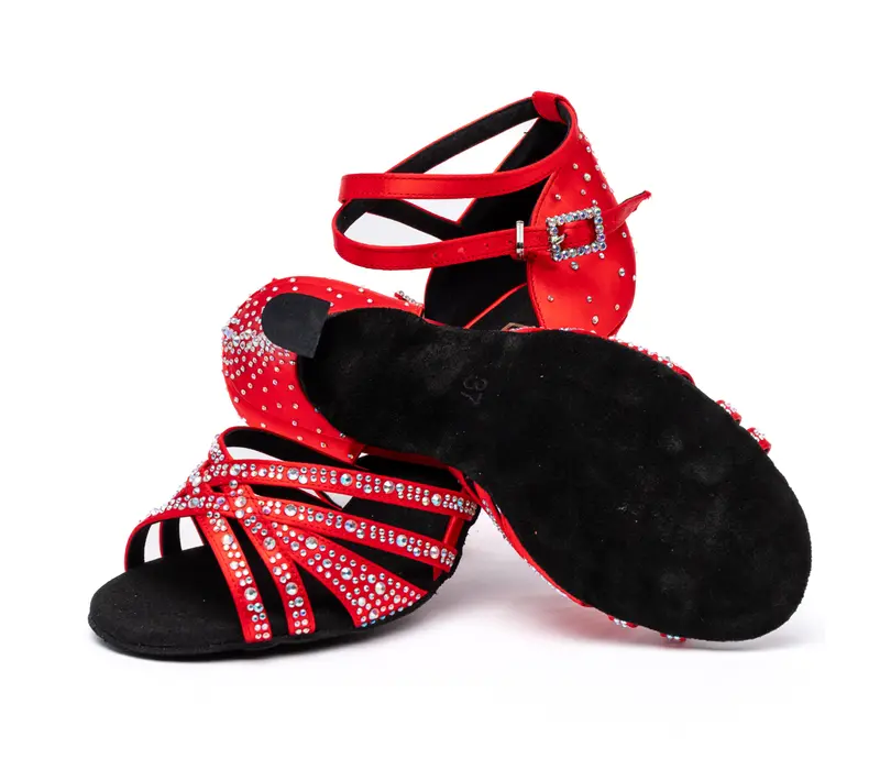 Dancee Star, Latin shoes for ladies - Red