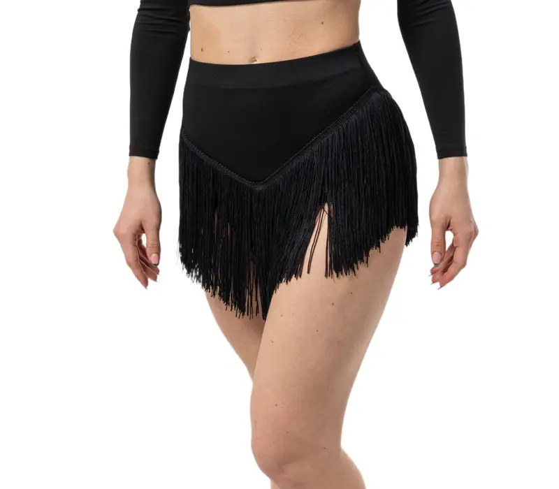 Dancee Wendy, women's fringe shorts - Black