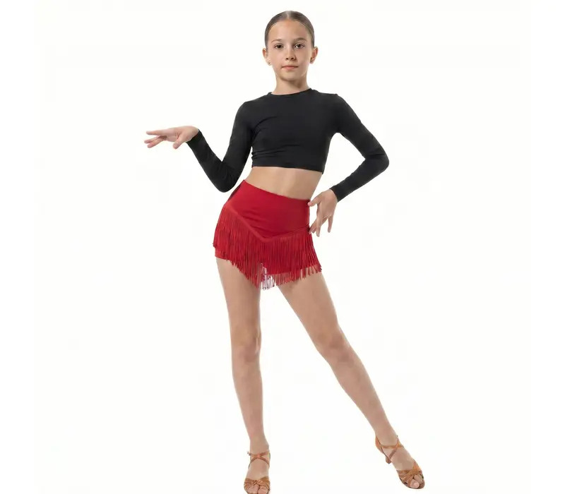 Dancee Wendy, children's shorts with fringes - Red