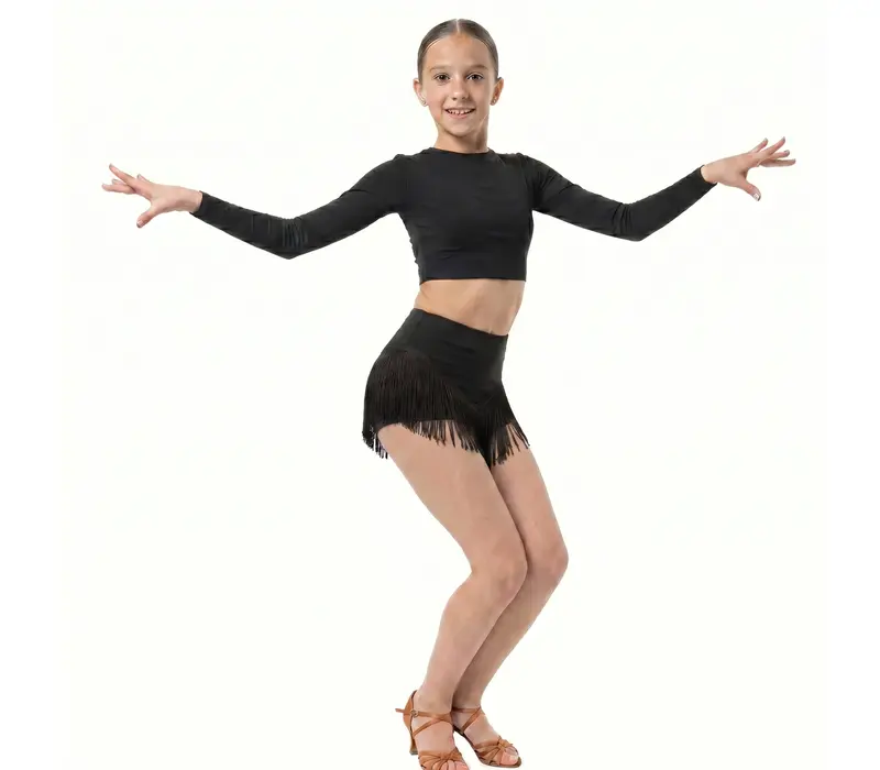 Dancee Wendy, children's shorts with fringes - Black