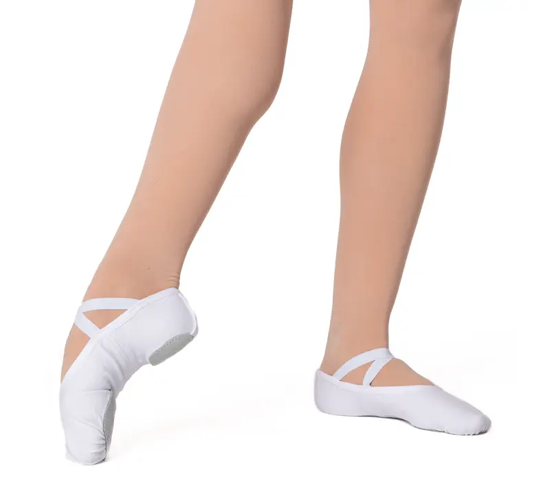 Dancee Pro stretch, women's elastic ballet shoes - White