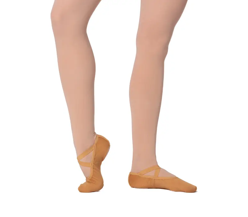 Dancee Pro stretch, women's elastic ballet shoes - Tan