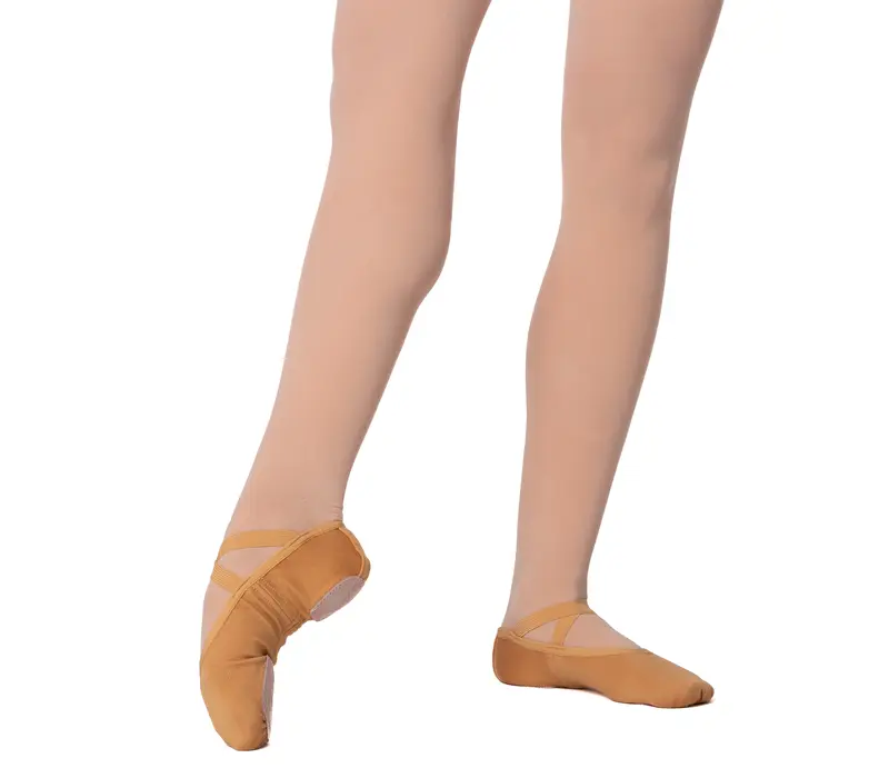Dancee Pro stretch, women's elastic ballet shoes - Tan