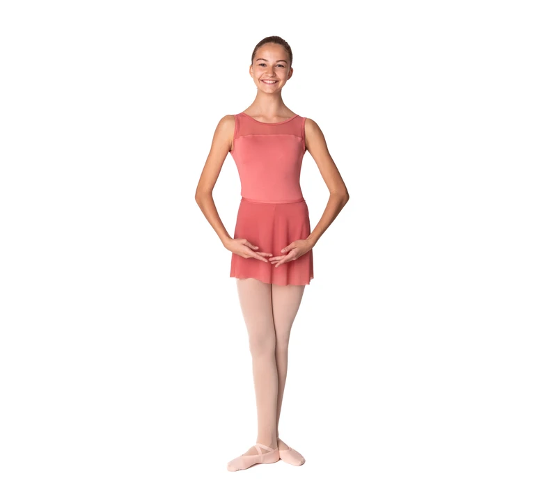 Mabel, girl's leotard - Dusty rose GP