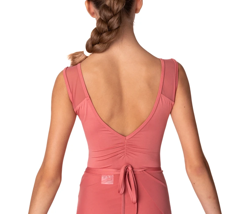 Mabel, girl's leotard - Dusty rose GP