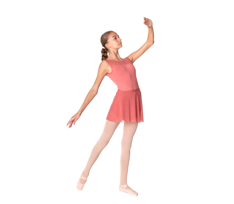 Mabel, girl's leotard - Dusty rose GP