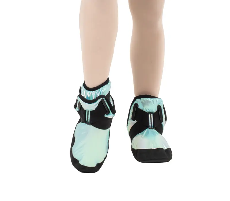 Capezio Glam Warmup Booties - Metalic pacific