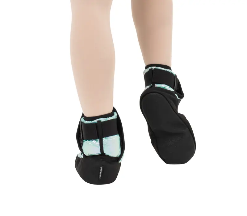 Capezio Glam Warmup Booties - Metalic pacific