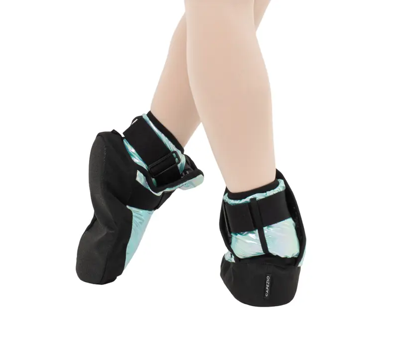 Capezio Glam Warmup Booties - Metalic pacific