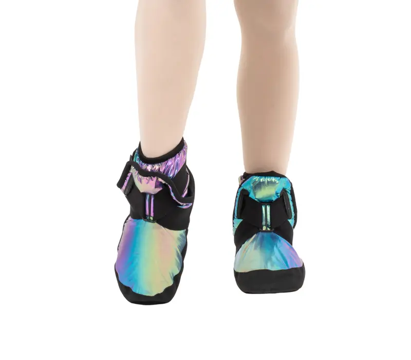 Capezio Glam Warmup Booties - Metalic rainbow