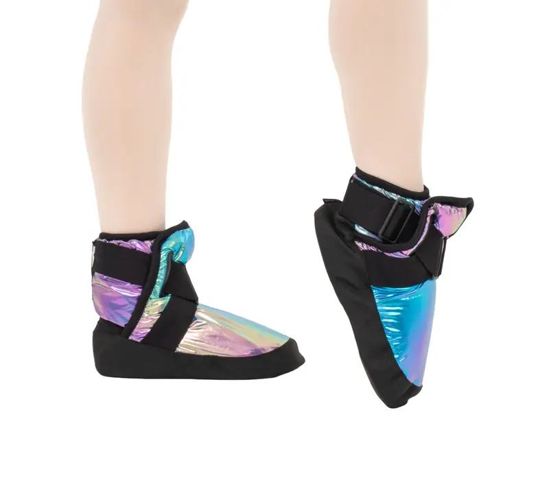 Capezio Glam Warmup Booties - Metalic rainbow