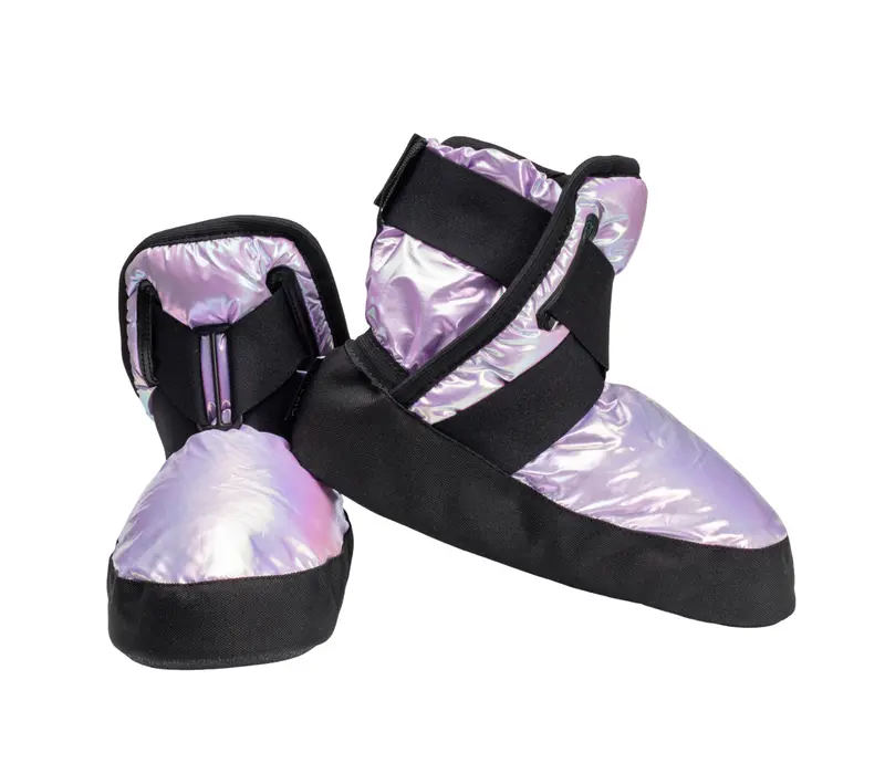 Capezio Glam Warmup Booties - Metalic light lavender