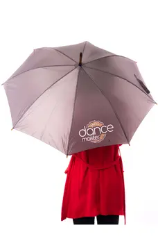 DanceMaster umbrella with a curved handle