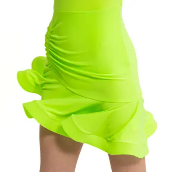 FSD Olívia, girls latino dress - Neon green 