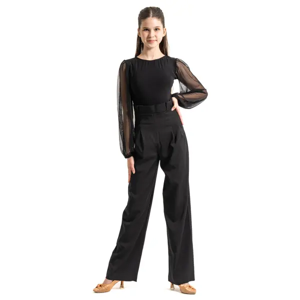 FSD Kamila mesh, girl's bodysuit with mesh sleeves