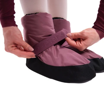 GP Warm up Lesson booties, dance warm-up footwear - Italian plum GP