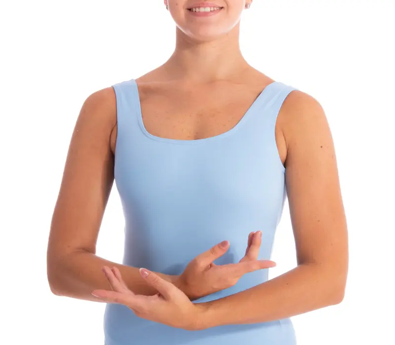 Dansez Vous Lara, womens tank leotard - Denim Blue