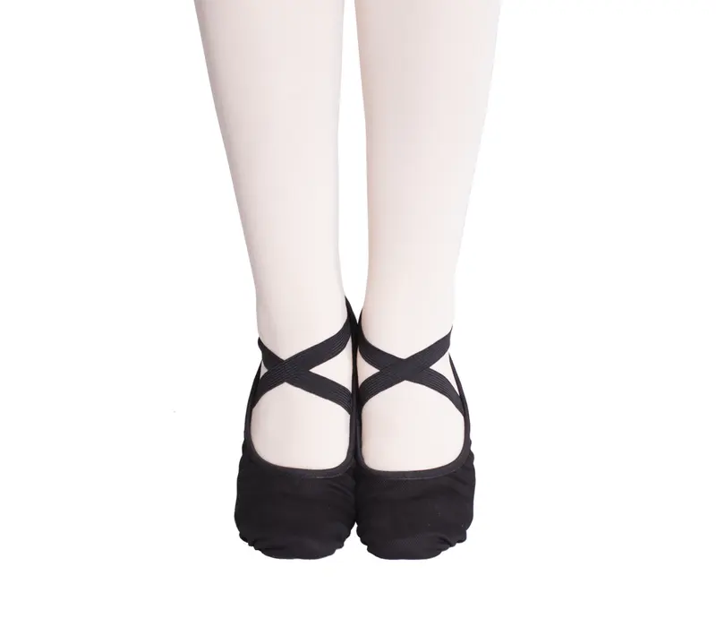 Dansez Vous Vanie, elastic ballet slippers for children - Black
