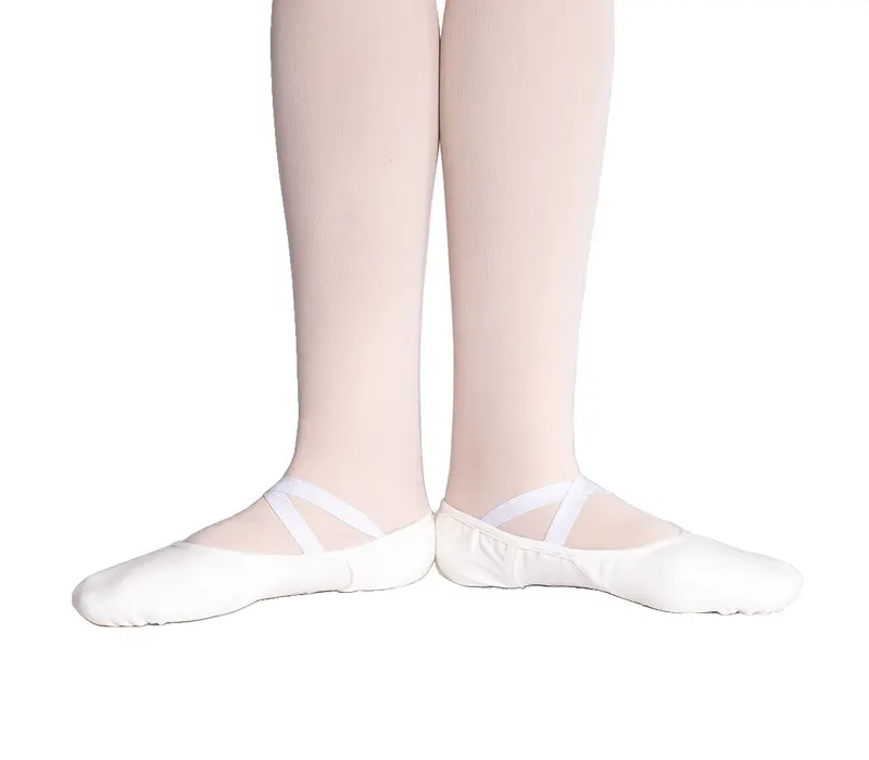 Dansez Vous Vanie, elastic ballet slippers for children - White