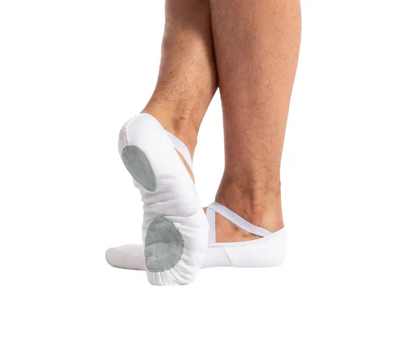 Dansez Vous Vanie, elastic ballet slippers for boys - White