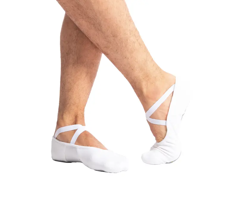Dansez Vous Vanie, elastic ballet slippers for boys - White