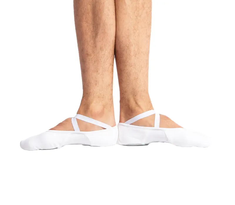 Dansez Vous Vanie, elastic ballet slippers for boys - White