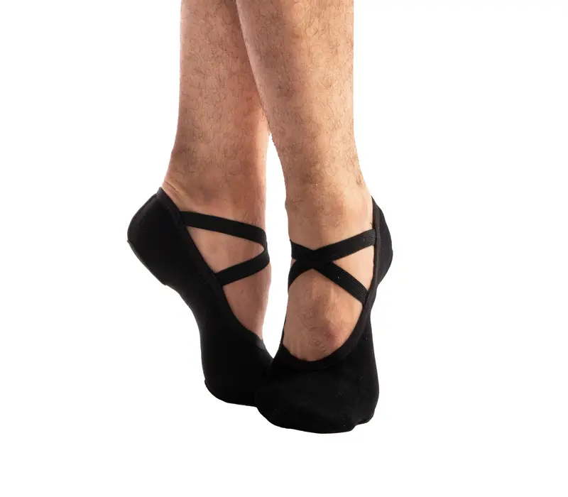 Dansez Vous Vanie, elastic ballet slippers for boys - Black