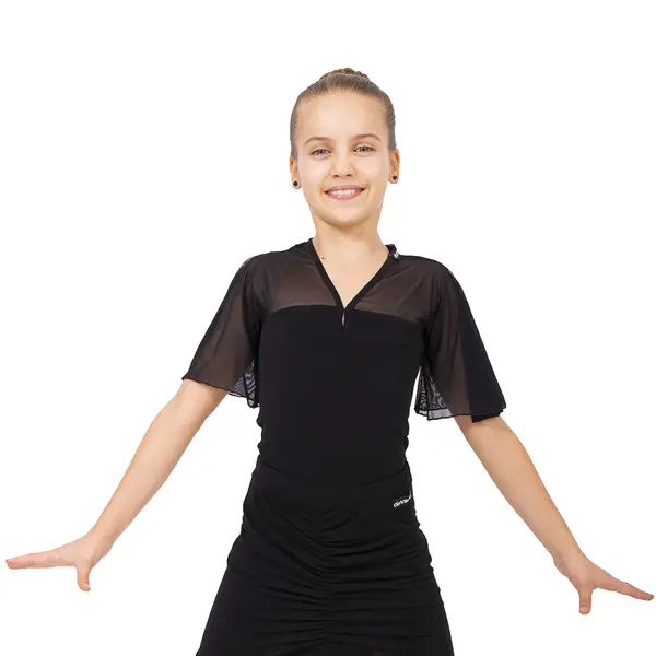 DanceMe BL601, top with short sleeves for girls