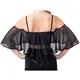 Romantic top with ruffles and straps