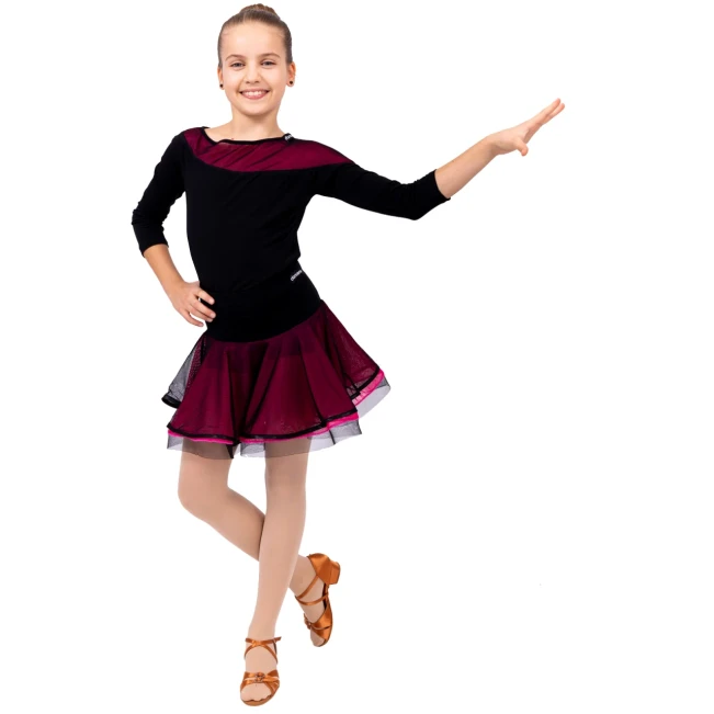 DanceMe BL411DR, top with three-quarter sleeves for girls DanceMe BL411DR, top with three-quarter sleeves for girls