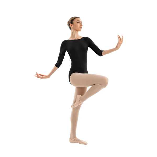 Capezio Essential boatneck, women's leotard with 3/4 sleeves Capezio Essential boatneck, women's leotard with 3/4 sleeves