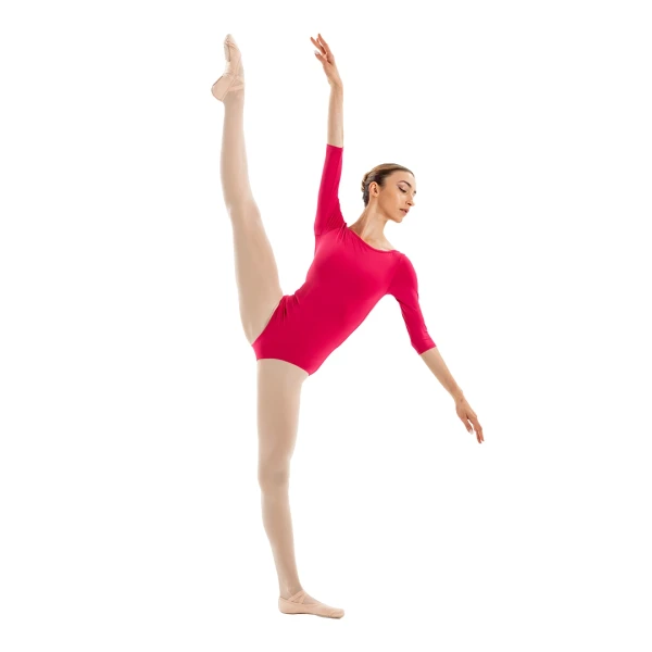 Capezio Essential boatneck, women's leotard with 3/4 sleeves Capezio Essential boatneck, women's leotard with 3/4 sleeves