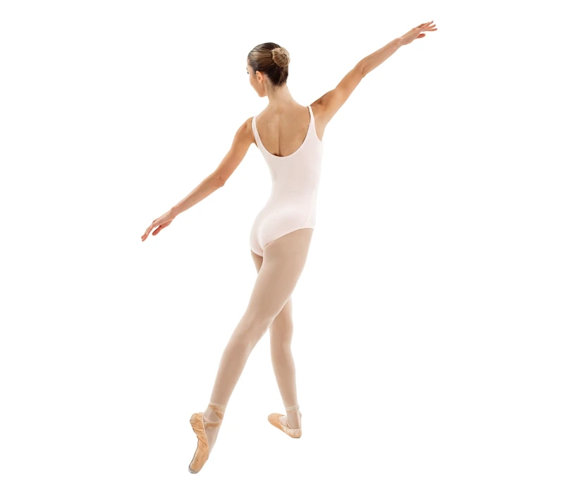 Capezio Essential V neck, women's leotard with wide straps - Pink