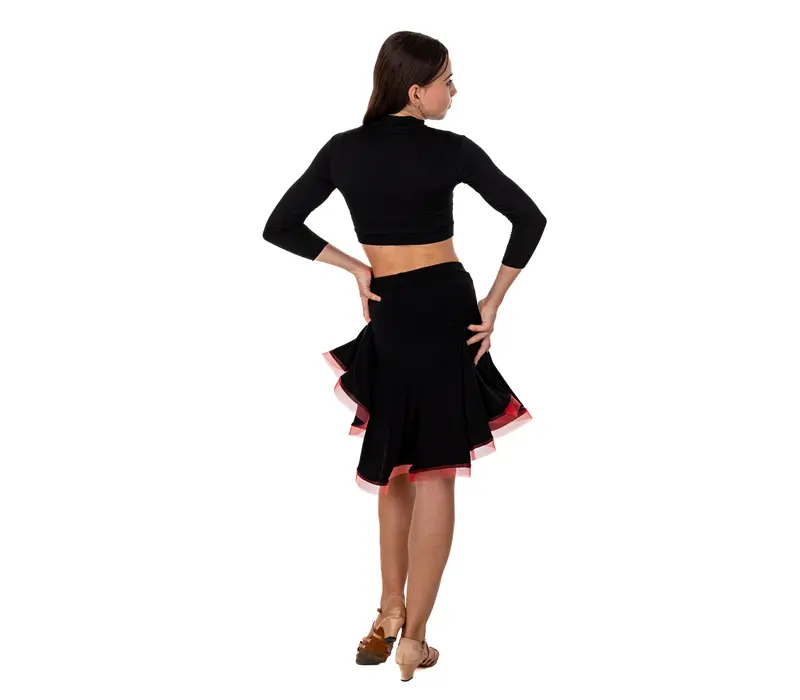 FSD Children's Latino Basic Skirt - Black/Red