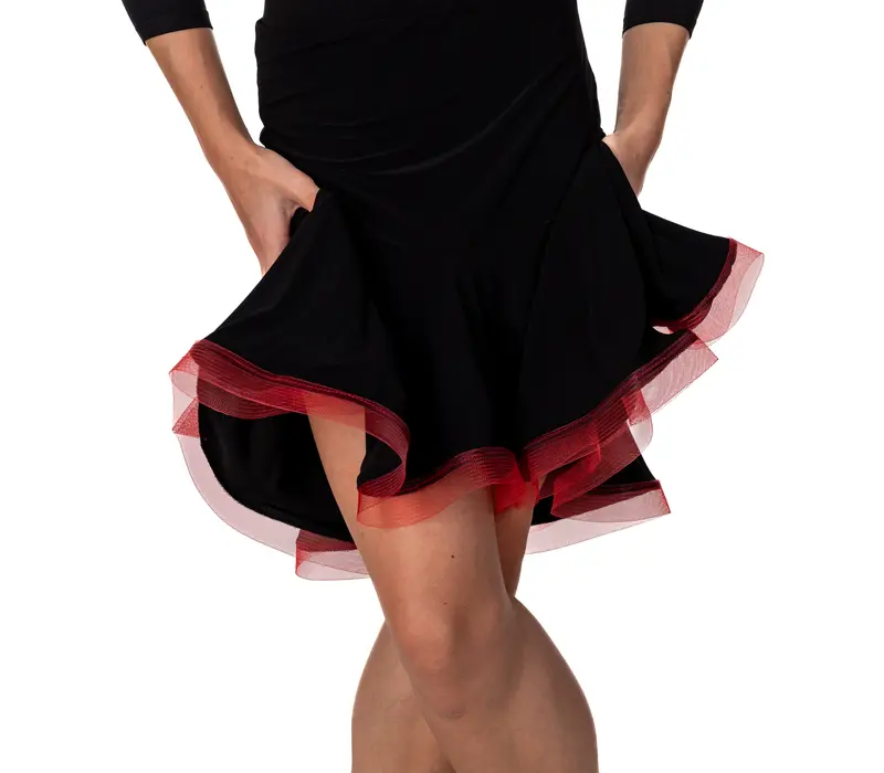 FSD Children's Latino Basic Skirt - Black/Red