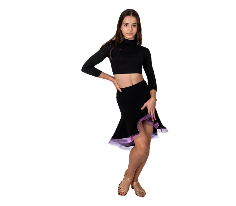 FSD Children's Latino Basic Skirt - Black/lavender