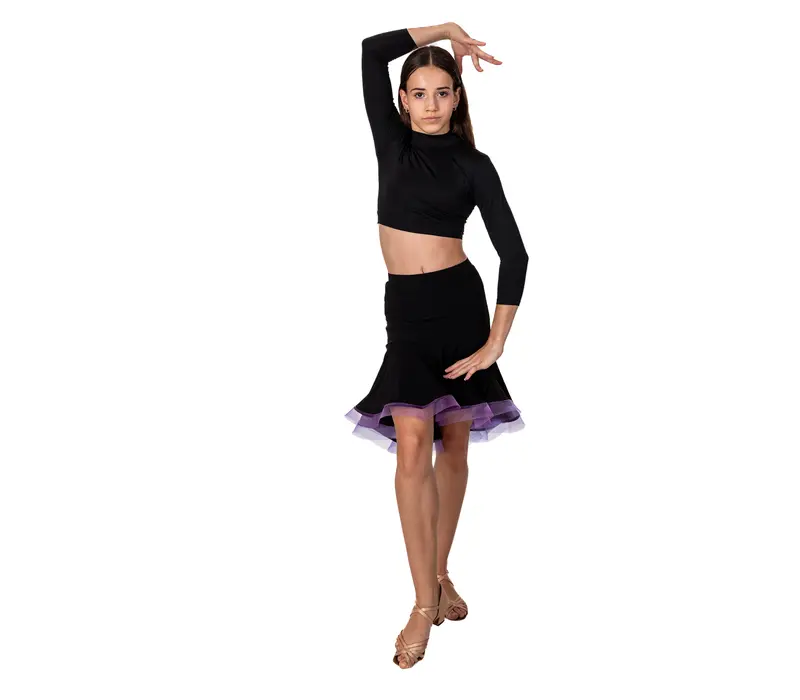 FSD Children's Latino Basic Skirt - Black/lavender