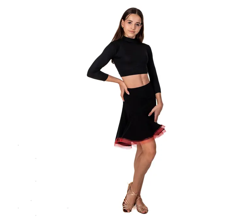 FSD Children's Latino Basic Skirt - Black/Red
